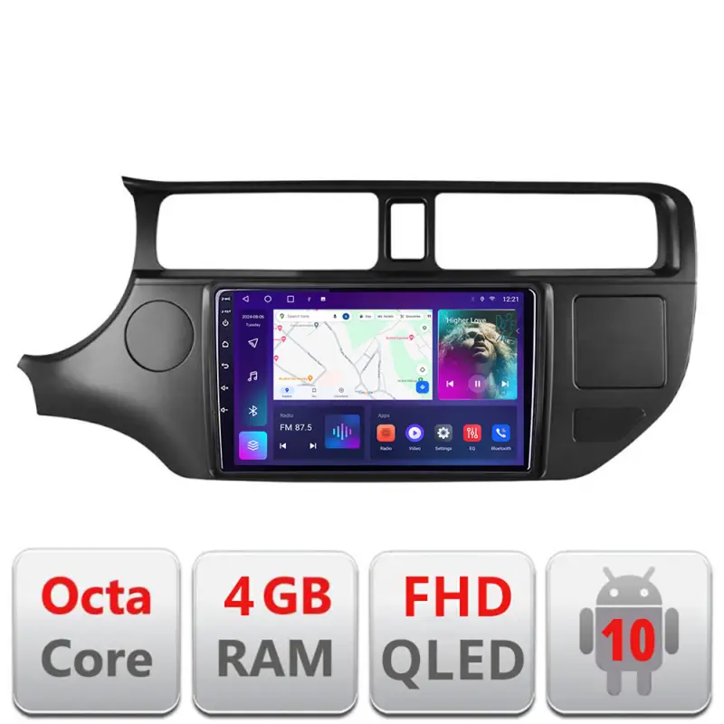 Disponibil imediat Navigatie Android Kia Rio 2011-2014, QLED, Octa-Core, 4GB+64GB