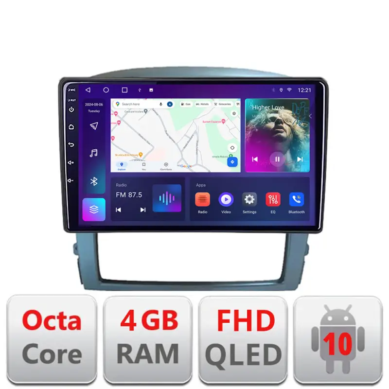 Navigație Android Kia Sorento 2006-2009 cu ecran QLED, 4GB RAM și 64GB Popular