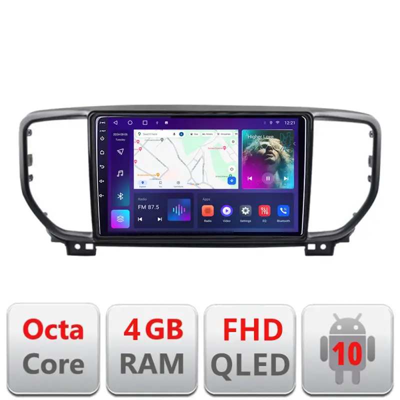 Ofertă specială Navigatie Android Kia Sportage facelift 2019 QLED 4GB RAM 64GB CarPlay