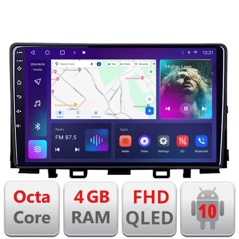 Navigatie Android Kia Stonic 2016-2020, QLED, Octa Core, 4GB+64GB Livrare gratuită