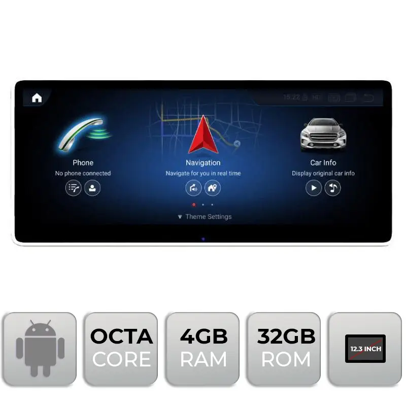 Livrare expres Navigație Android 12.3 inch Mercedes A W176, CLA, GLA, G NTG5 4G 8+128