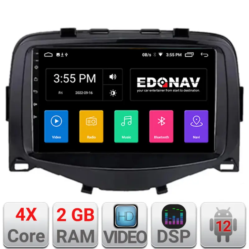 Navigație auto Toyota Aygo / Peugeot 108 / Citroen C1 2016-2020, 7 inch, Android 12 Popular
