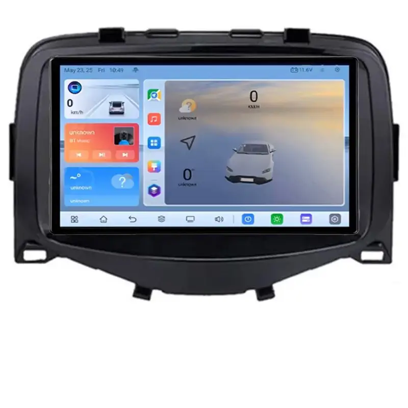 Transport gratuit Navigație Android 7 inch pentru Toyota Aygo/Peugeot 108/Citroen C1 2016-2020, 4GB+32GB, 4G, CarPlay