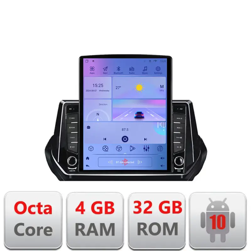 Doar azi Navigatie Android Peugeot 2008 2020+ cu GPS, LTE, Octa Core, 4GB RAM, 64GB