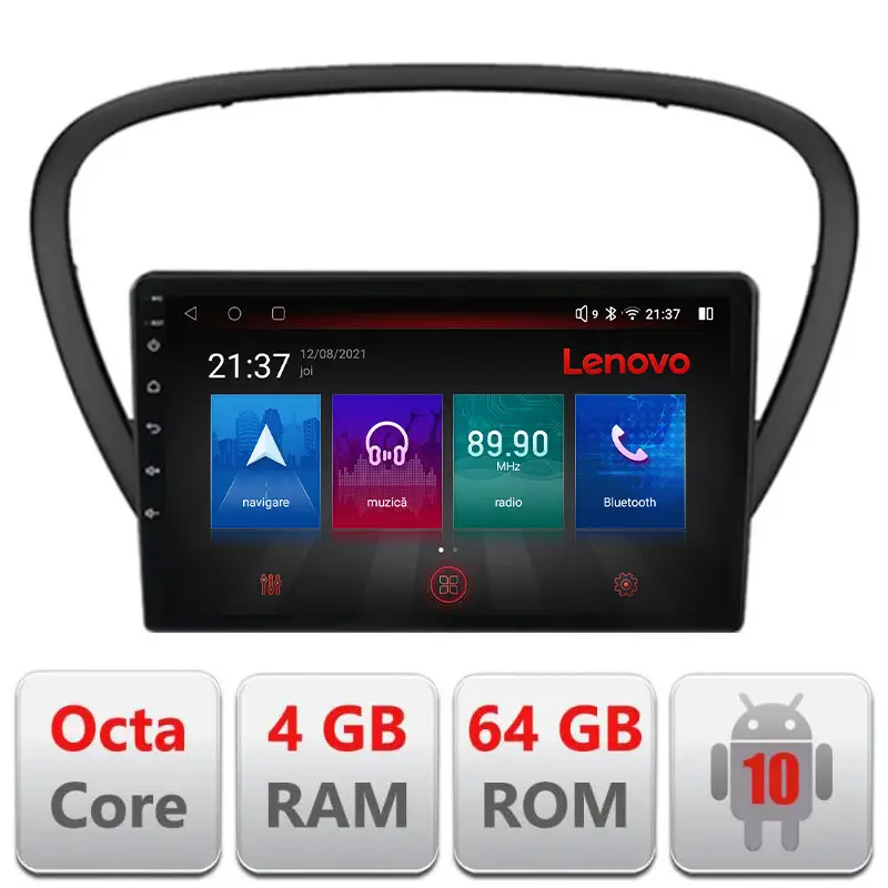 Navigație dedicată Peugeot 607 cu Android, 4GB RAM, 64GB ROM, LTE, resigilată Bestseller