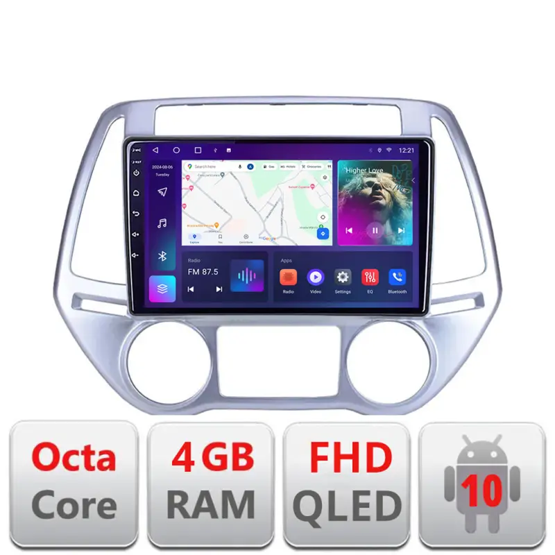 Navigație Android Hyundai i20 2011-2014 4GB+64GB GPS CarPlay Popular