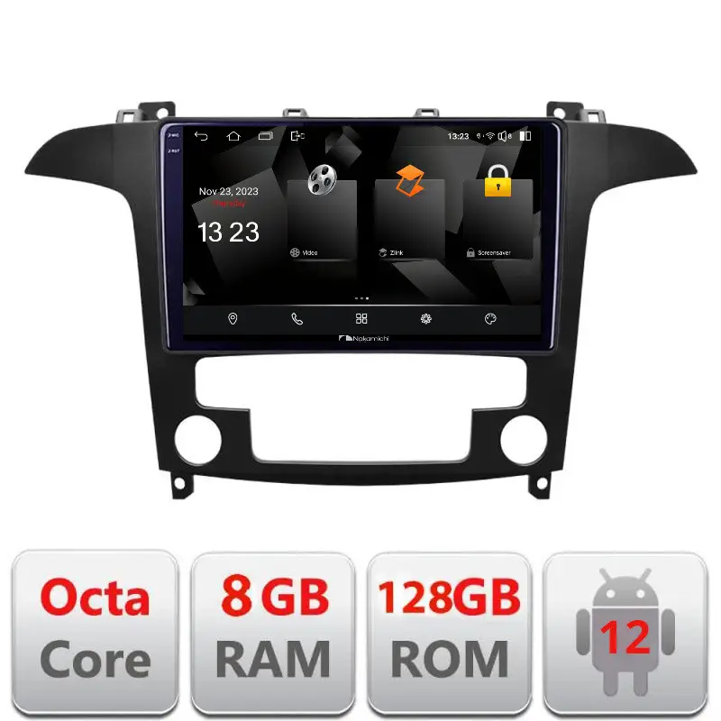 Navigație Ford S-Max Android 12, 2K QLED, 8GB RAM, 128GB, 4G Livrare expres