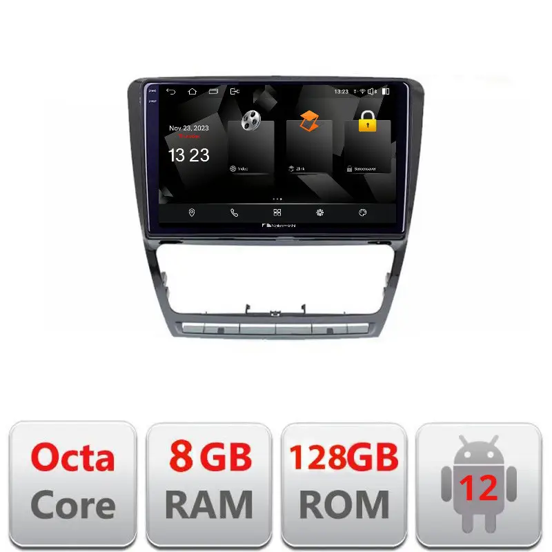 Ultima șansă Navigatie dedicata Skoda Octavia 2 2005-2013 Android 12, 8GB RAM, 128GB