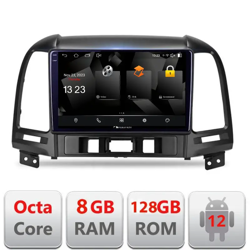 Reducere specială Navigatie Hyundai Santa Fe 2006-2011 Android 12 8GB RAM 128GB QLED 2K