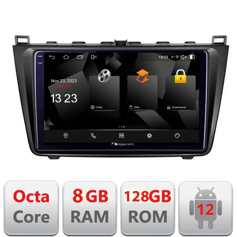 Premium Navigație Mazda 6 2008-2012 Android 12 2K QLED 8GB RAM 128GB 4G