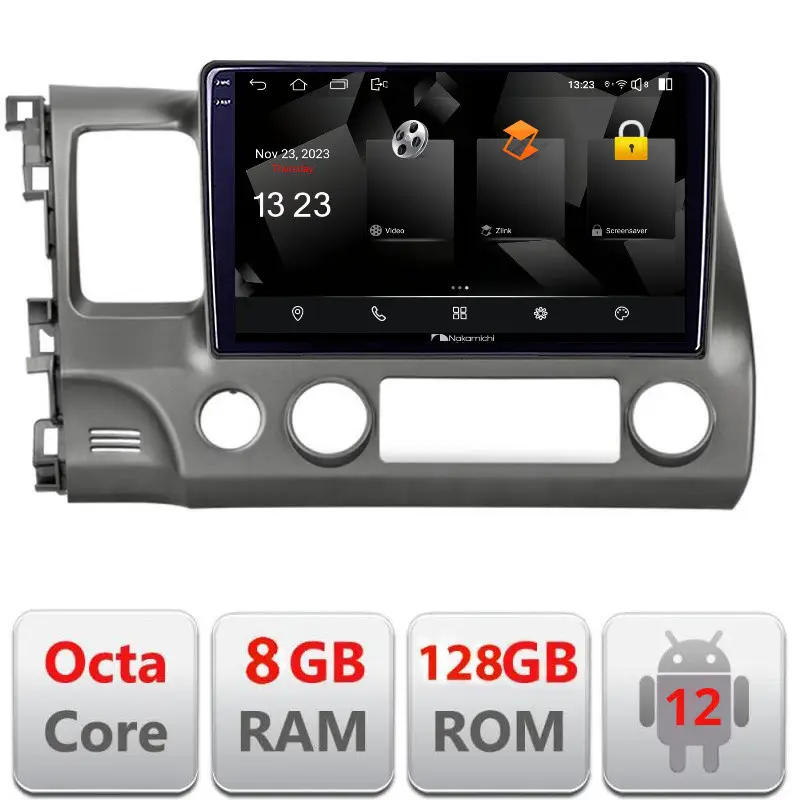 Reducere specială Navigație Honda Civic Sedan 2005-2011 Android 12, 8+128GB, 2K QLED