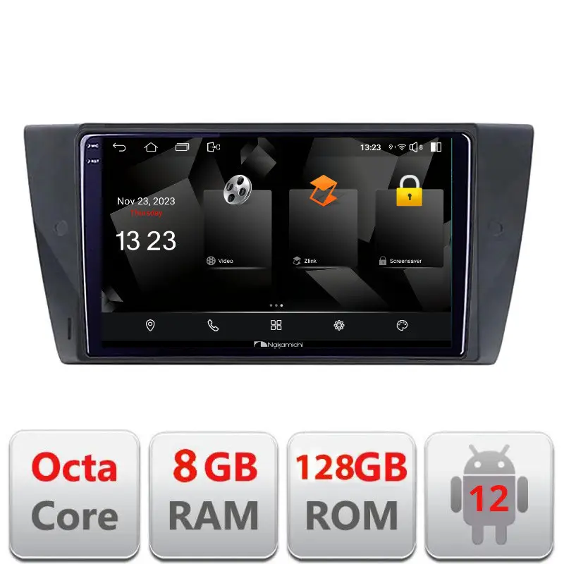 Navigație BMW Seria 3 E90 Android 12 Octa Core 8GB RAM 128GB QLED 2K Livrare expres