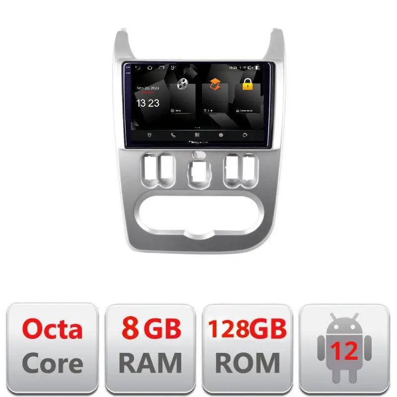 Disponibil imediat Navigatie Android Dacia Duster 2010-2012 QLED 2K 8GB RAM 128GB