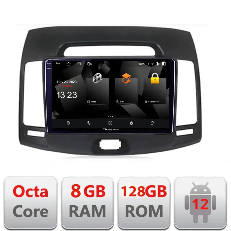 Navigatie Android Hyundai Elantra 2007-2011, 8GB RAM, 128GB, 2K QLED Expediere rapidă