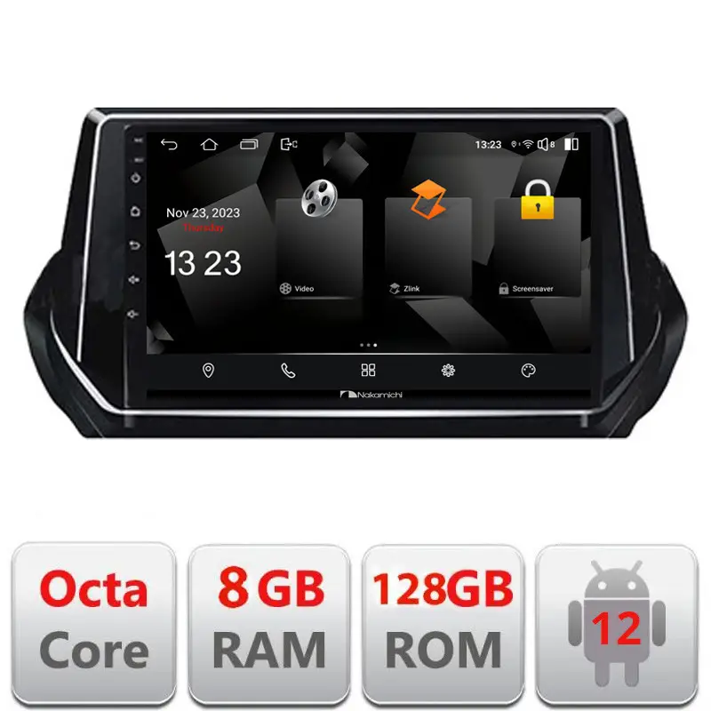 Navigație Android Peugeot 2008 2020+ cu GPS, CarPlay, Android Auto, 8GB+128GB Super ofertă