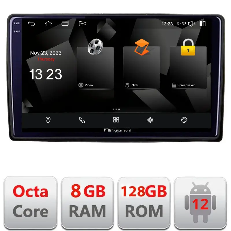 Ofertă de sezon Navigatie auto universala 2DIN Android 12, 8GB RAM, 128GB, 2K QLED, 4G