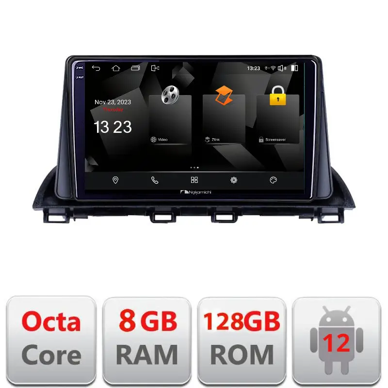 Retur ușor Navigație Mazda 3 2014-2019 Android 12, 2K QLED, 8GB RAM, 128GB