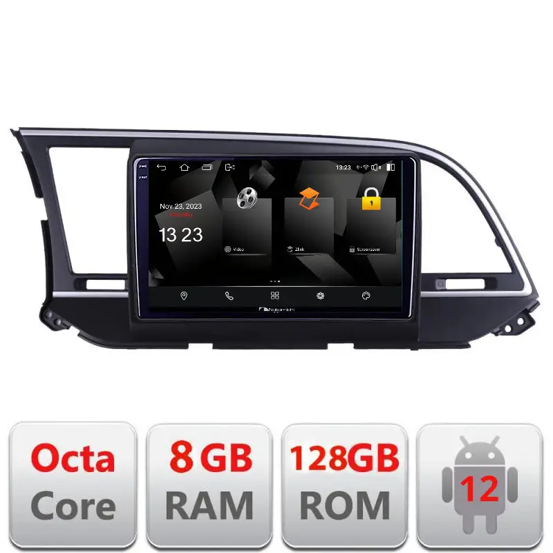 Livrare expres Navigație Hyundai Elantra 2015-2018 Android 2K QLED 8GB RAM 128GB