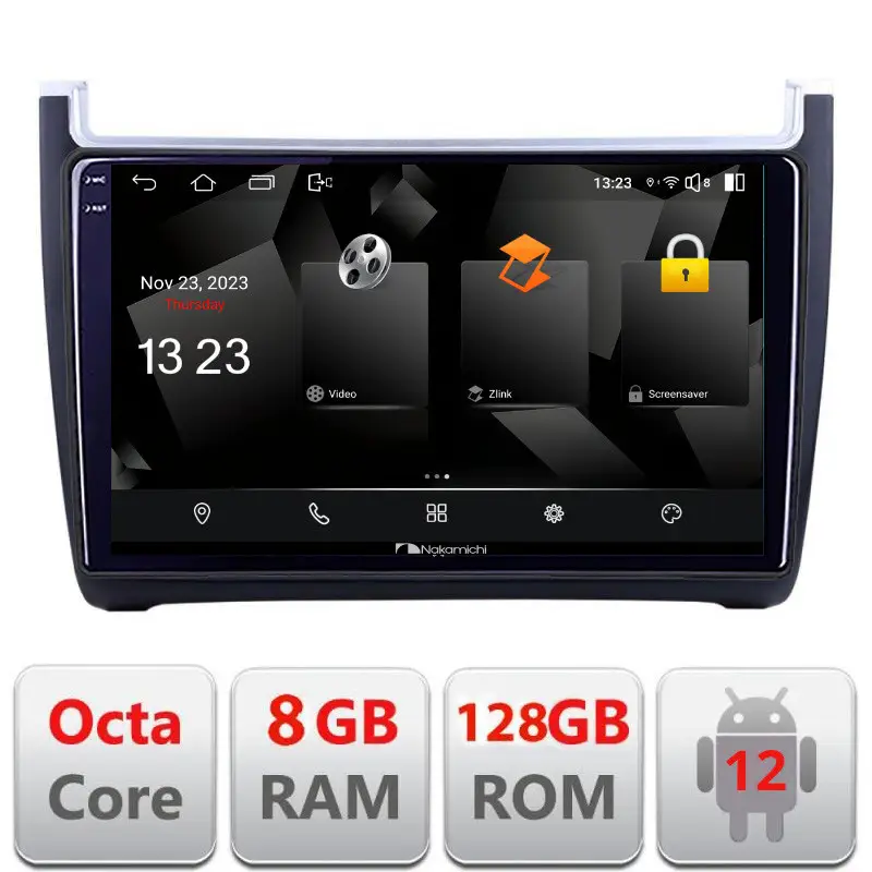 Navigație dedicată VW Polo 2014+ Android 2K QLED 8GB RAM 128GB 4G Reducere extra