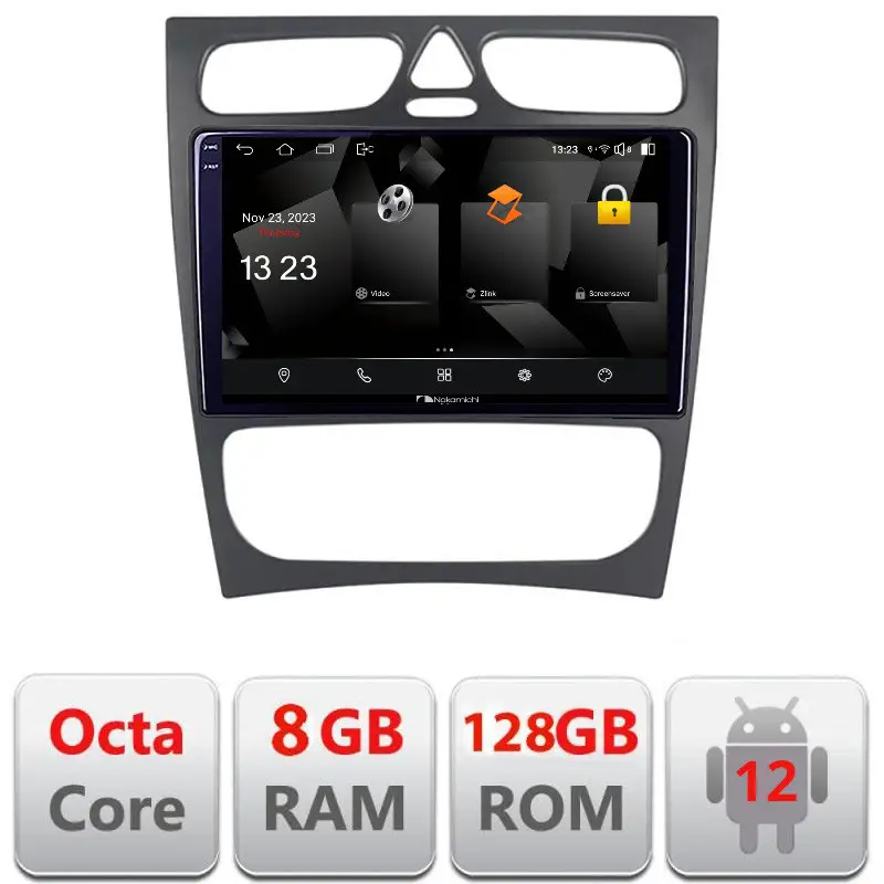 Navigație Android Mercedes C W203 2001-2007 2K QLED 8GB RAM 128GB Doar azi
