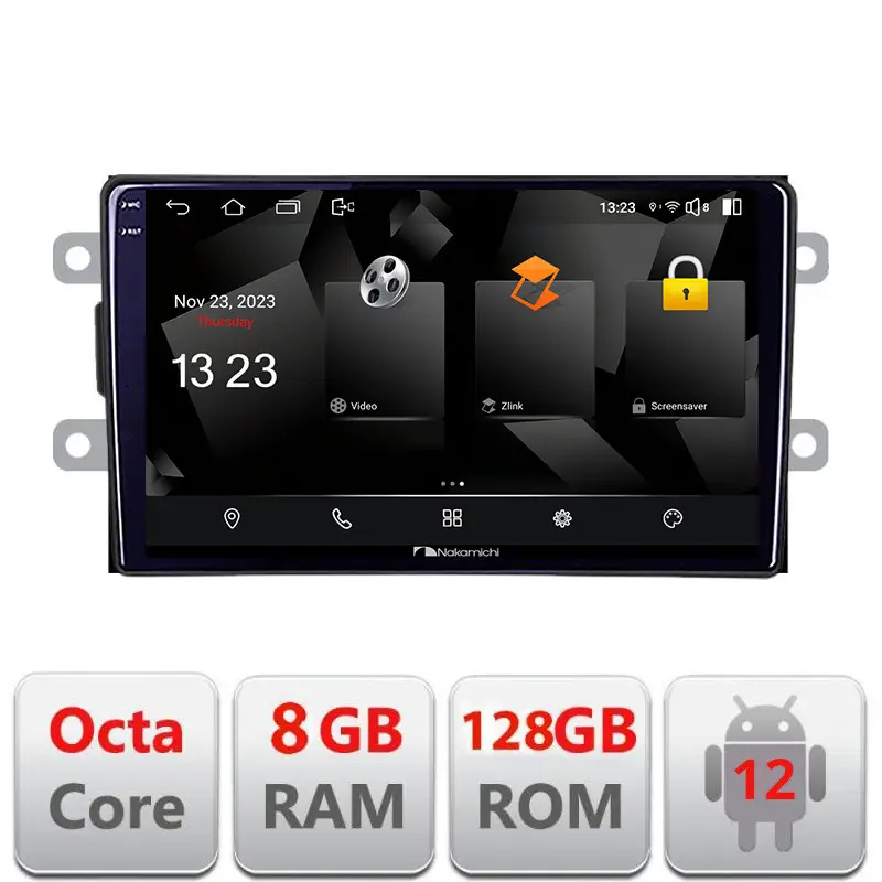 Navigatie Dacia dupa 2012, Android 12, 8GB RAM, 128GB, 2K QLED Expediere rapidă