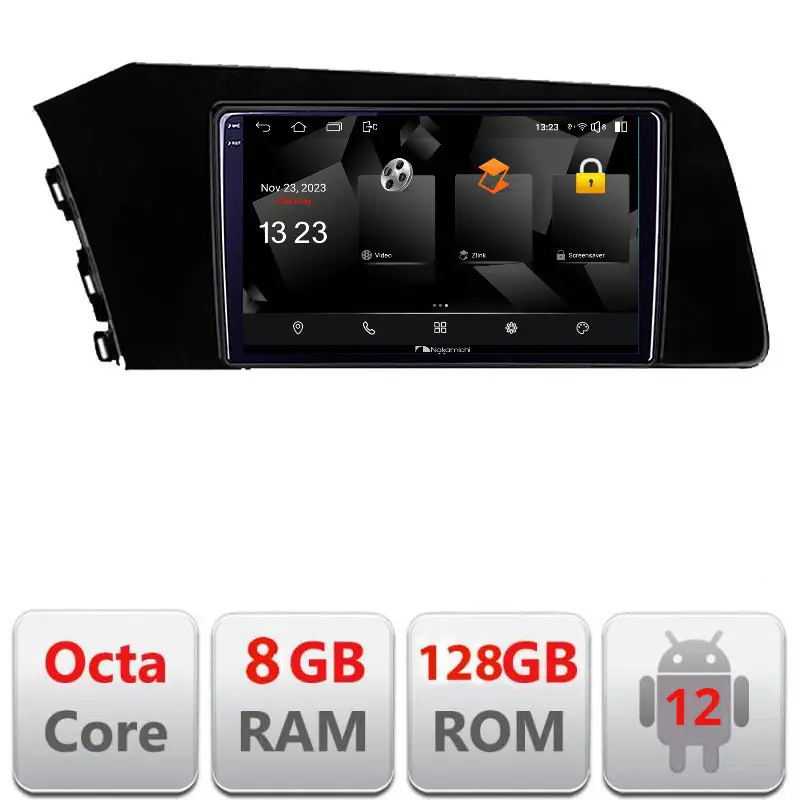 Navigatie Hyundai Elantra 2021+ Android 2K QLED 8GB RAM 128GB 4G Lichidare de stoc