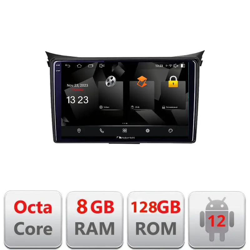 Navigatie Hyundai i30 2011-2016 Android 2K QLED 8GB RAM 128GB 4G Cel mai vândut