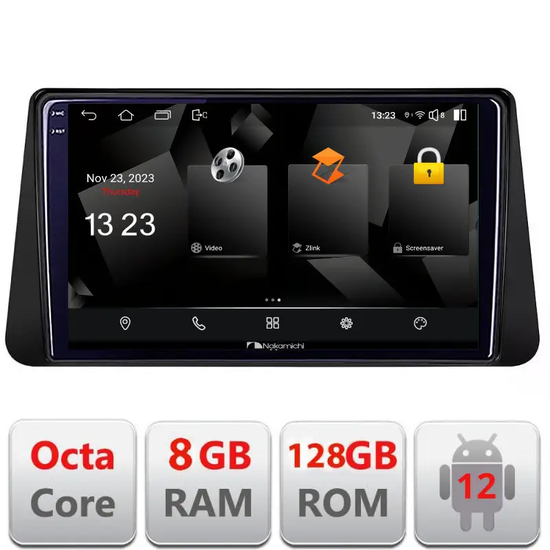Expediere rapidă Navigatie Nissan Micra 2014-2024 Android 2K QLED Octa Core 8GB RAM 128GB
