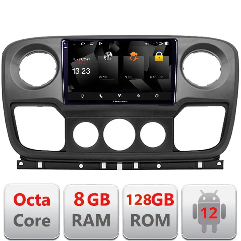 Preferatul clienților Navigație Android Opel Movano Renault Master 2010-2021, 2K QLED 8+128GB