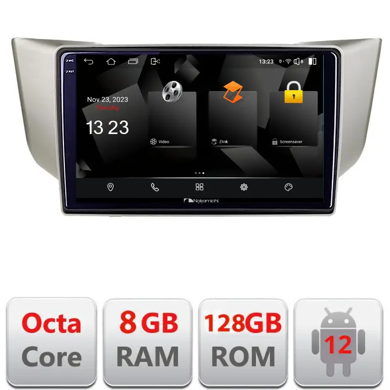 Plată securizată Navigație Android Lexus RX 2003-2009 2K QLED 8GB RAM 128GB 4G DSP