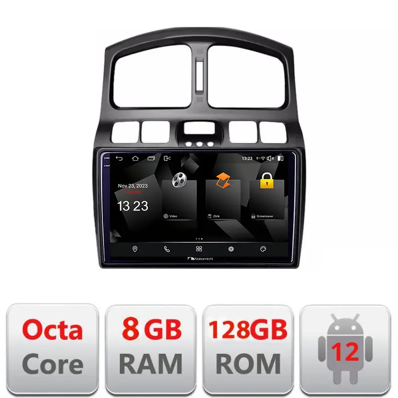 Ofertă limitată Navigație Hyundai Santa Fe 2000-2006 Android 12, 2K QLED, 8GB RAM, 128GB