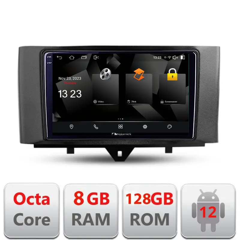 Lichidare de stoc Navigație Smart ForTwo 2010-2015 Android 2K QLED 8+128GB DSP 4G