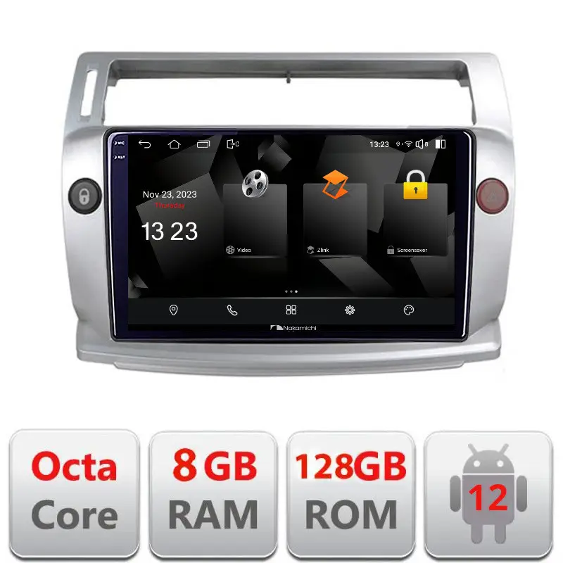 Bestseller Navigatie Citroen C4 2005-2010 Android 12, 8GB RAM, 128GB, 2K QLED