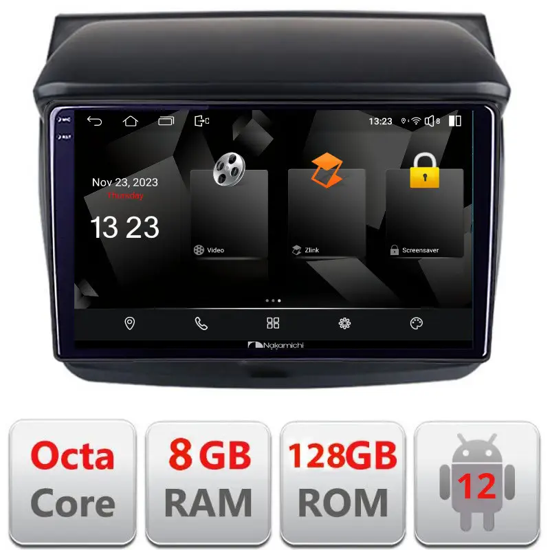Livrare rapidă Navigație Mitsubishi L200 2006-2014 Android 12 QLED 2K 8GB RAM 128GB