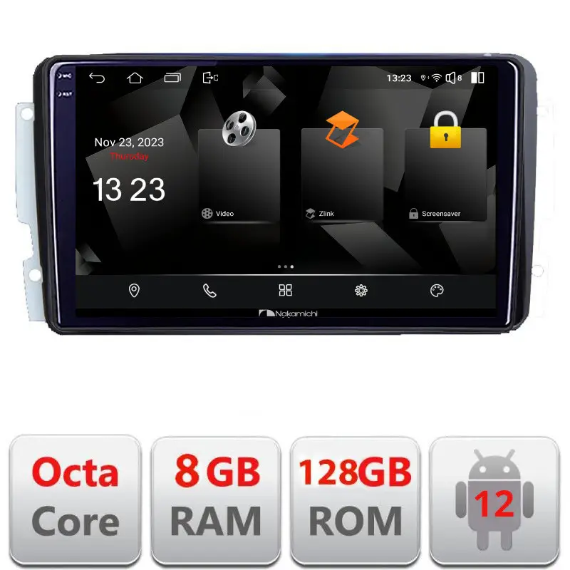Navigație Android Mercedes C W203 / CLK W209 / G-Class 8+128GB 2K QLED Retur gratuit