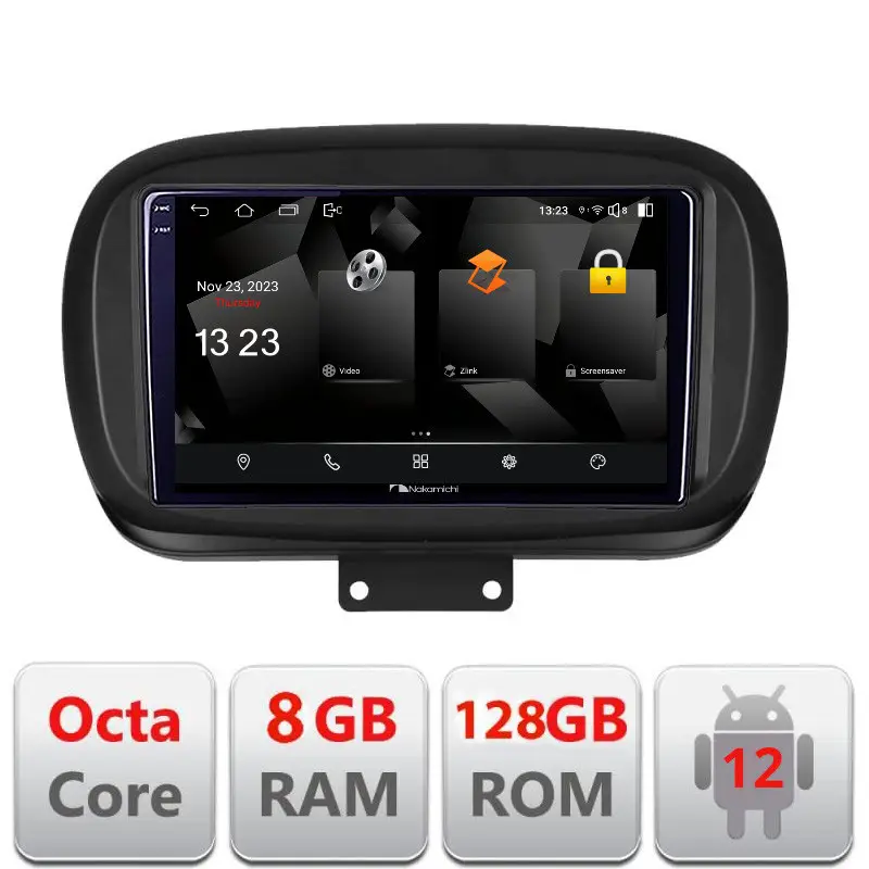 Comandă acum Navigatie Fiat 500X 2015+ Android 2K QLED Octa Core 8GB RAM 128GB