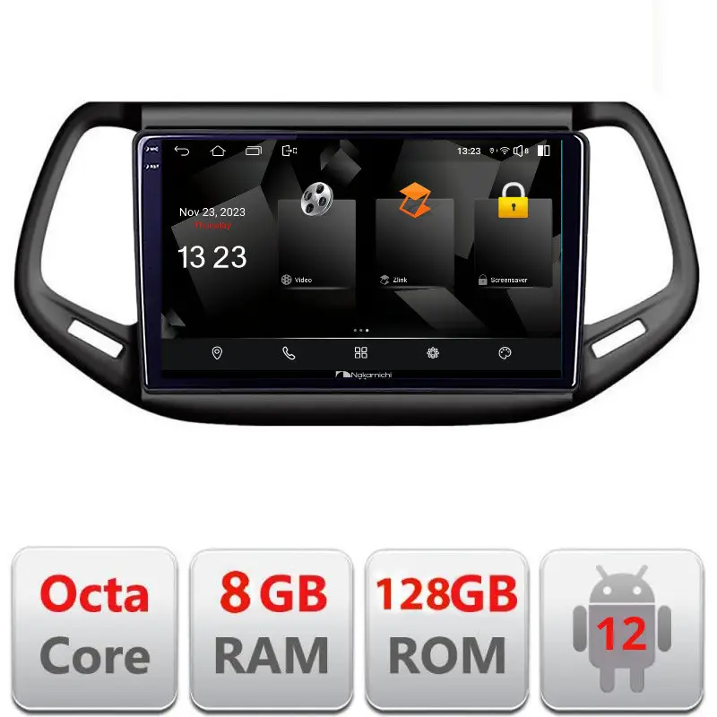 Livrare expres Navigație Jeep Compass 2017 Android 12, 2K QLED, 8GB RAM, 128GB