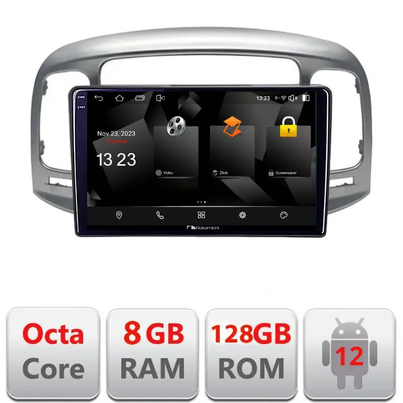 Livrare expres Navigație Hyundai Accent 2006-2012 Android 12 QLED 2K 8GB RAM 128GB