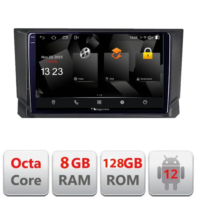 Navigație dedicată Seat Arona cu Android 12, 2K QLED, 8GB RAM, 128GB Calitate înaltă