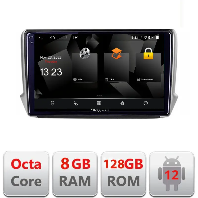 Navigație Peugeot 208/2008 Android 12 2K QLED 8GB RAM 128GB 4G DSP Reducere extra