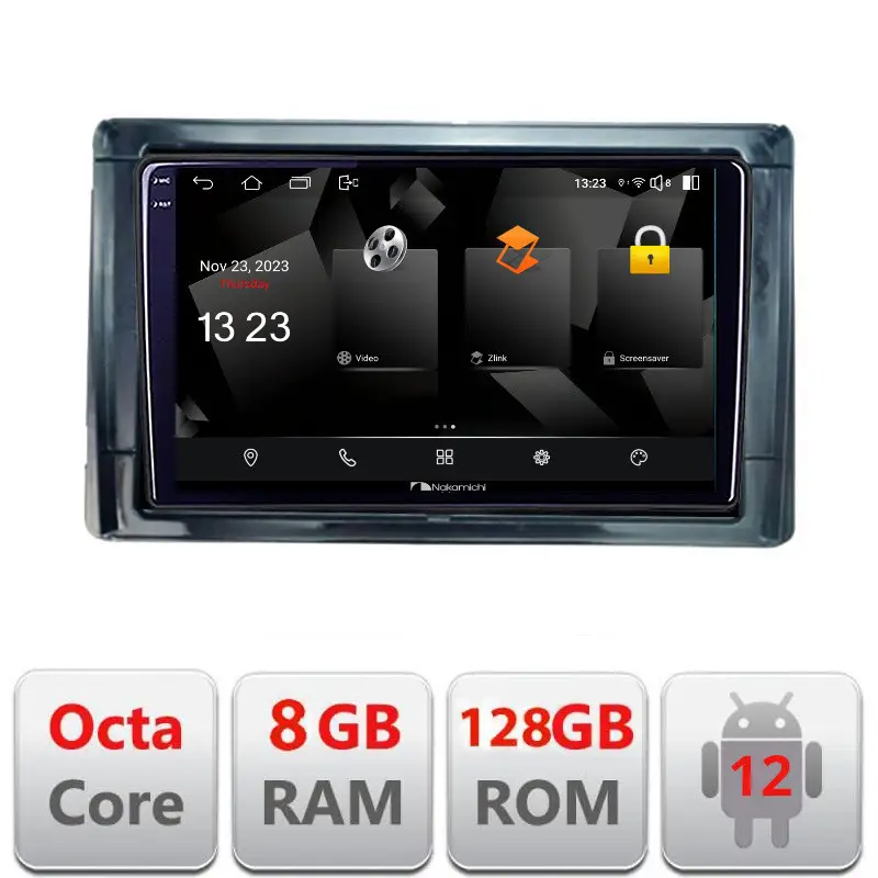 Premium Navigatie Toyota 2DIN Android 12, 2K QLED, 8GB RAM, 128GB, 4G