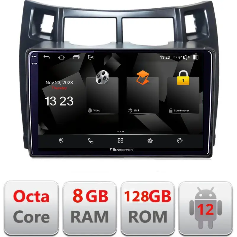 Navigatie Toyota Yaris 2008-2011 Android 12 QLED 2K, 8GB RAM, 128GB Reducere