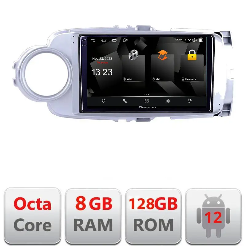 Navigație Toyota Yaris 2010-2018 Android 12, 2K QLED, 8GB RAM, 128GB Reducere