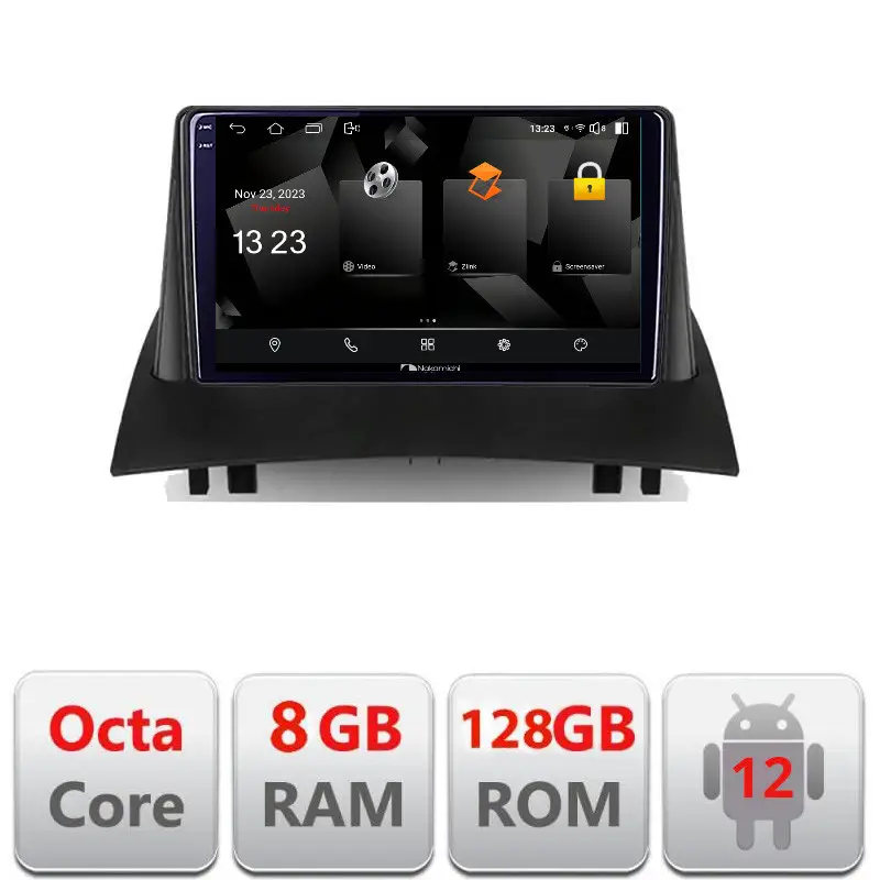 Chilipir Navigație Renault Megane 2 Android 12, 8GB RAM, 128GB, 2K QLED, 4G