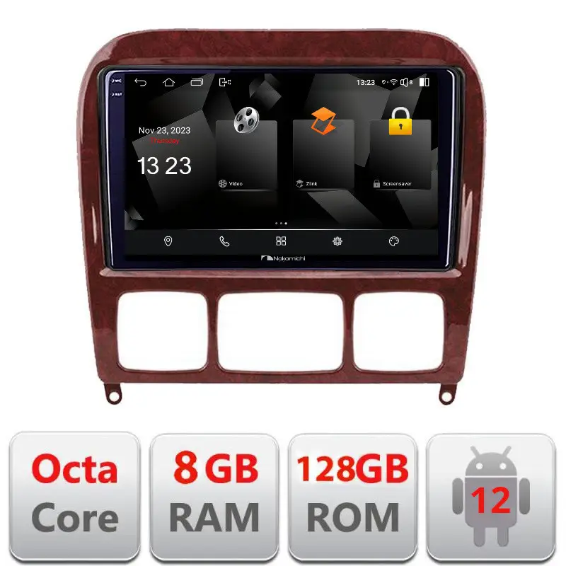 Expediere rapidă Navigație Mercedes Clasa S W220 1998-2005 Android 12 8GB RAM 128GB 2K QLED