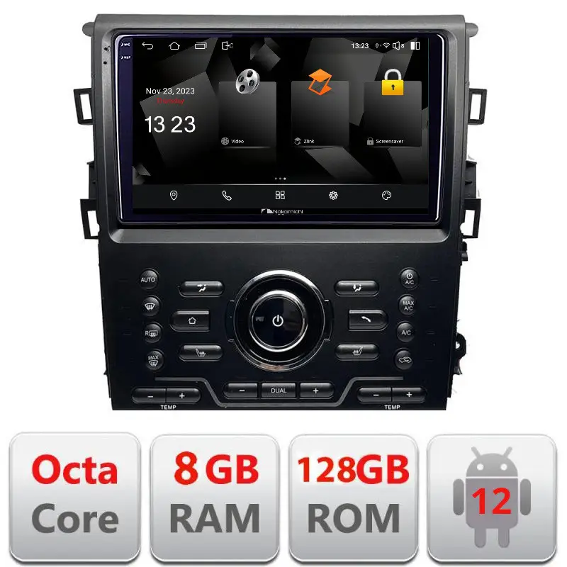 Noutate Navigatie Ford Mondeo MK5 2015-2022 Android 12 QLED 2K 8GB RAM 128GB