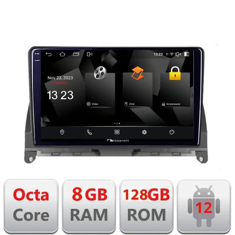 Ofertă limitată Navigatie Mercedes W204 2008-2012 Android 12 Octa Core 8GB RAM 128GB 2K QLED