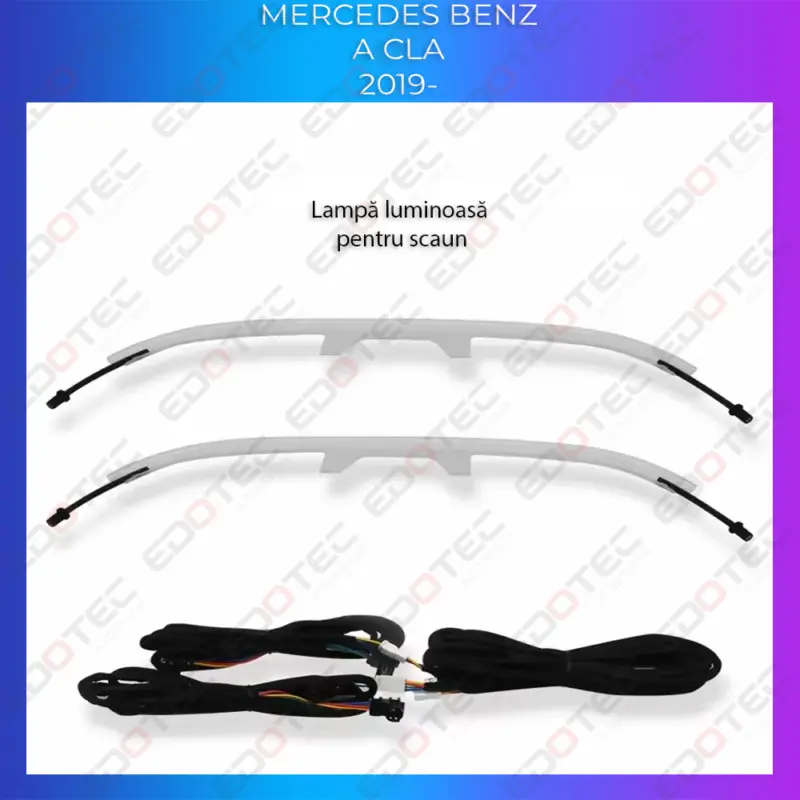 Lumini ambientale spătar scaune Mercedes A W177 CLA W118 cu control OEM și telefon Preferatul clienților