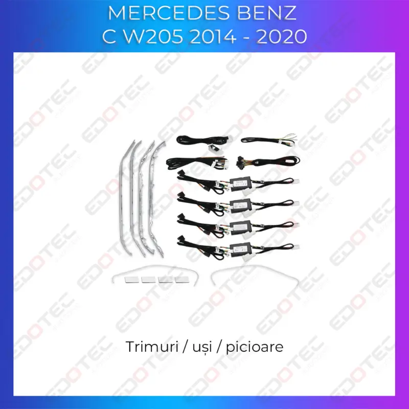 Preferatul clienților Lumini ambientale Mercedes C W205 si GLC X253 pentru usi si picioare