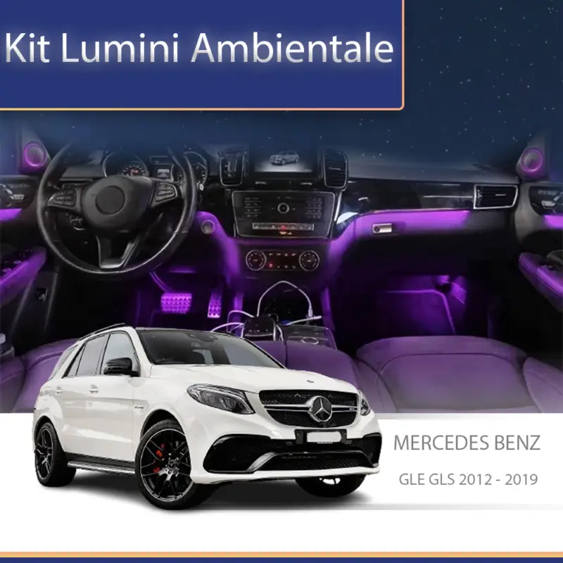 Ofertă limitată Kit lumini ambientale pentru Mercedes GLE GLS W166 2012-2019, control OEM sau telefon